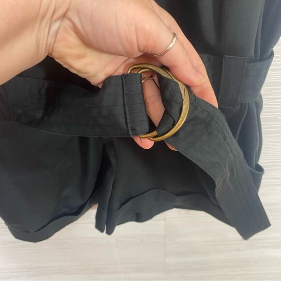 Maje Black Button Up Front Utility Romper with Belt Size 1 US S - Picture 5 of 13